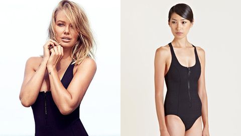 Bikini bungle: Lara Bingle accused of 'shamelessly' copying US swimwear line