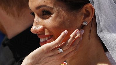 Close up of Meghan Markle's royal wedding manicure. 