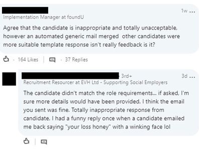 Recruiter shares abusive letter from rejected candidate: 'You get what you give'