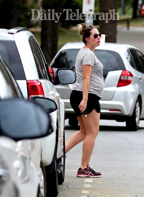 A pregnant Vikki Campion pictured in Canberra (DAILY TELEGRAPH)