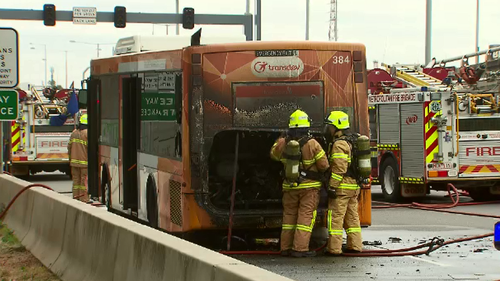 Passengers flee after bus catches fire in South Melbourne