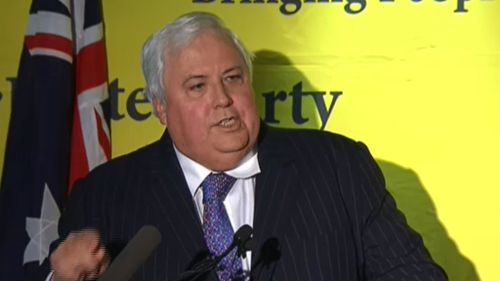 Palmer had a strong reaction to questions about his mining company Mineralogy. (9NEWS)
