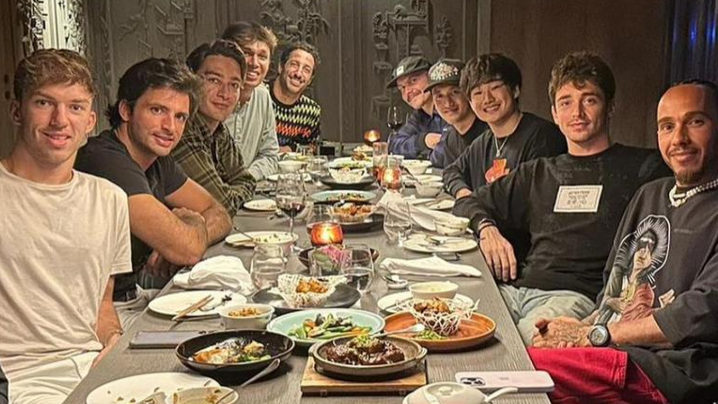 The famous F1 end of season dinner. Via Zhou Guanyu on Twitter.