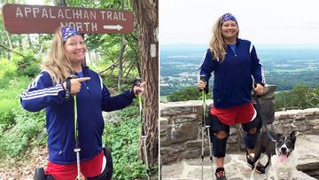 Stacey Kozel, left paralysed following an accident, is now hiking the Appalachian Trail. (Facebook/Stacey Kozel)
