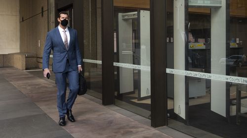 Ben Roberts-Smith arriving at the Federal Court. Sydney, February 16, 2022. Photo: Rhett Wyman/SMH