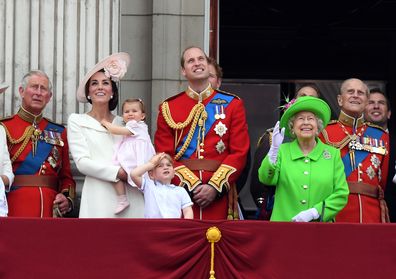 The Queen appears alongside Kate, Prince William and there two children