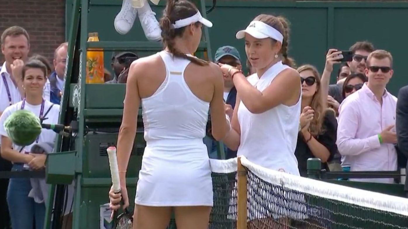 Wimbledon 2021: Ajla Tomljanovic argues with Jelena Ostapenko over timeouts during win