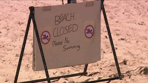 The beach has been closed for the rest of the day. (9NEWS)