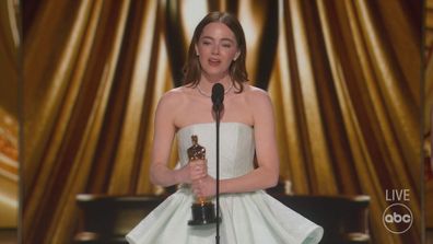 Emma Stone wins Best Actress at the 2024 Oscars.