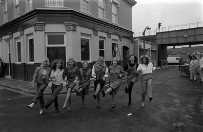 'EastEnders' cast Letitia Dean, Susan Tully, Shirley Cheriton, Gretchen Franklin, Wendy Richard, Anna Wing, Sandy Ratcliff and Gillian Taylforth.