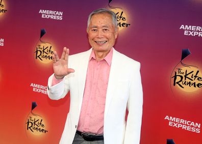 George Takei poses on opening night of new play "Kite Runner" on Broadway at the Hayes Theater on July 21, 2022 in New York City. 