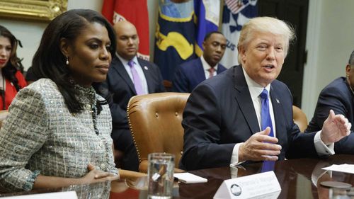 Omarosa Manigault-Newman with Donald Trump. (AAP)