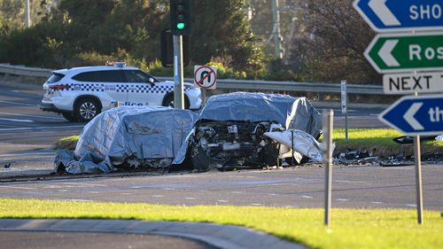 A car accident on Westall Road in Clayton, which has claimed two lives. 