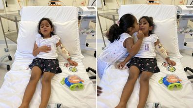 Three-year-old Tharnicaa is being medically evacuated to Perth from Christmas Island.