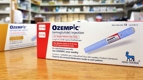 LOS ANGELES, CALIFORNIA - APRIL 17: In this photo illustration, boxes of the diabetes drug Ozempic rest on a pharmacy counter on April 17, 2023 in Los Angeles, California. Ozempic was originally approved by the FDA to treat people with Type 2 diabetes- who risk serious health consequences without medication. In recent months, there has been a spike in demand for Ozempic, or semaglutide, due to its weight loss benefits, which has led to shortages. Some doctors prescribe Ozempic off-label to treat