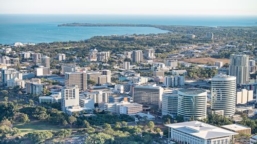 Aerial shots of Darwin city