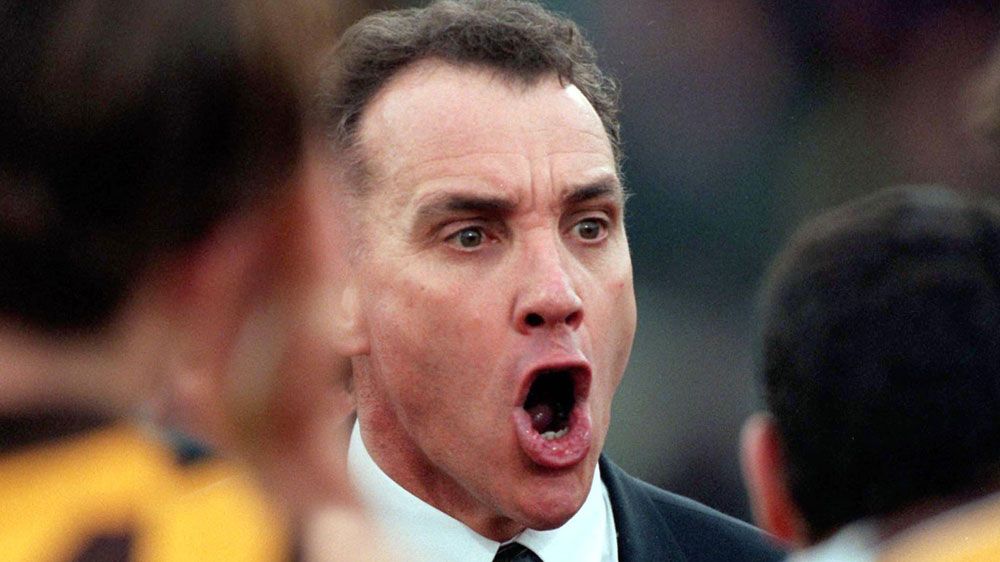 Ken Judge during his time as Hawthorn coach. (Getty-file)