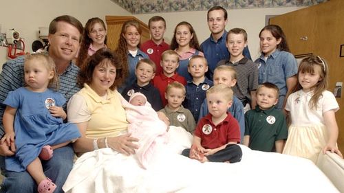 Jim Bob and Michelle Duggar with their kids. (AAP)