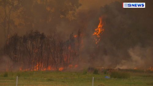 Embers may create spotfires ahead of the front, the RFS said. (9NEWS)