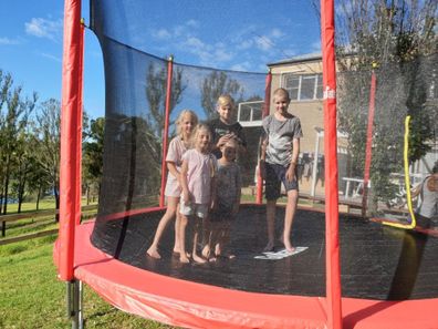 She said the children are on the trampoline every day.