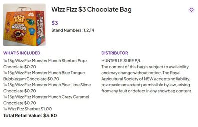 wizz fizz showbag