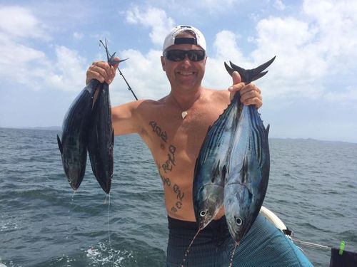 Nikolic reeled in some fish during a stop in Panama before his arrest. Picture: Facebook