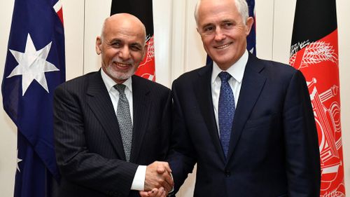 Turnbull pledges support for Afghanistan during presidential visit