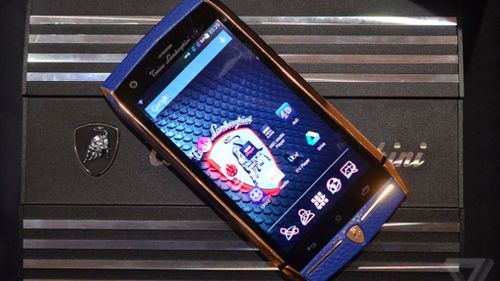 Stainless steel and leather $6500 Lamborghini phone launched