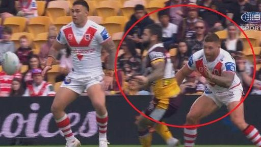 Tariq Sims was binned for a late hit on Adam Reynolds.