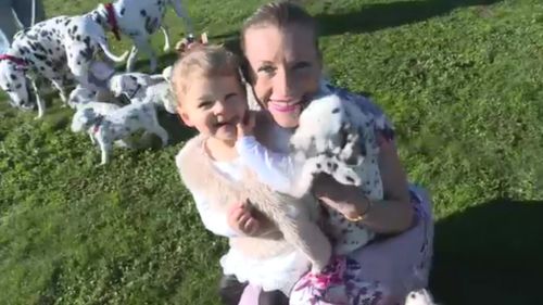 One of the 18 pups has been named "Tilly" by Ms Martin's daughter, Lulu. (9NEWS)