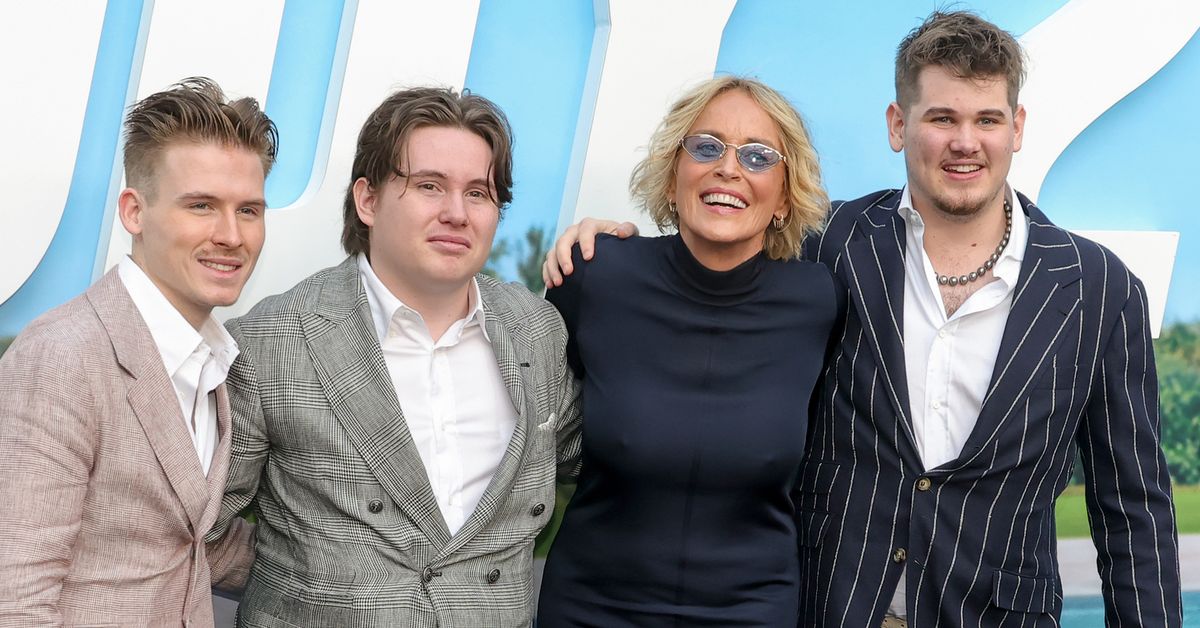 'I'm a proud mum': Sharon Stone joined by her three sons for rare red carpet appearance