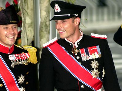 Prince Frederik and Prince Haakon at the 2001 royal wedding in Norway.