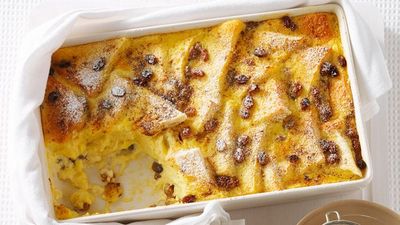 Recipe: <a href="http://kitchen.nine.com.au/2016/05/16/13/59/bread-and-butter-pudding" target="_top" draggable="false">Classic bread and butter pudding</a>