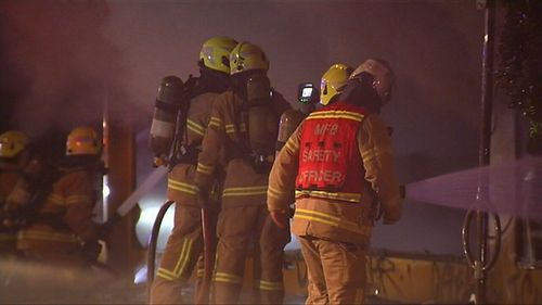 50 firefighters were called to Lygon street in Melbourne at 3.30am. (9NEWS)