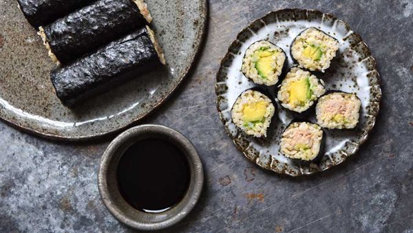 Homemade Cooked Sushi Rolls (no sushi kit needed) - Anna Cooking Concept