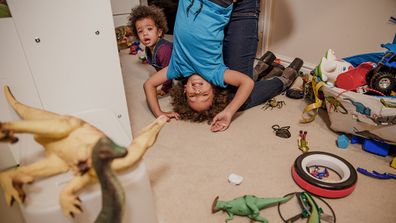 Children playing mess