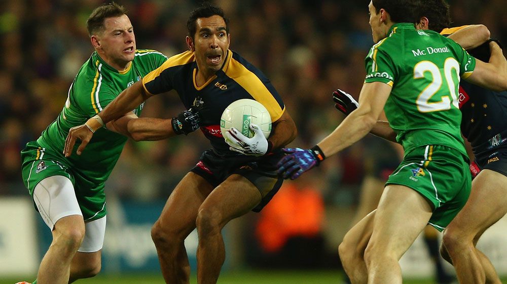 Eddie Betts in action for Australia in the International Rules series. (Getty)