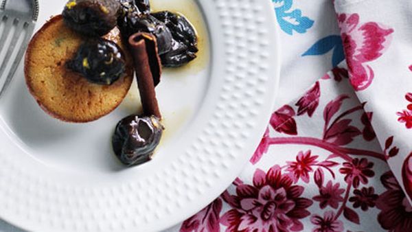 Shane Osborn: Agen prunes with thyme financières and orange and Cognac Chantilly