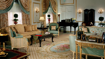 The Windsor Suite at the Waldorf Astoria Hotel in NYC.