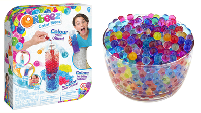 Orbeez kids toy. Gel balls that grow to '100 times their size' in water.