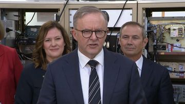 Anthony Albanese at a press conference on October 20, 2023.