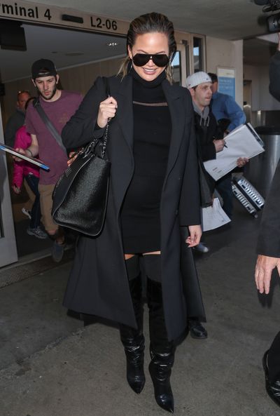 Chrissy Teigen at Los Angeles airport in February, 2018