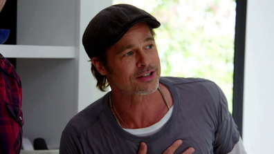 Brad Pitt as seen on Nine's new series, Celebrity IOU. 