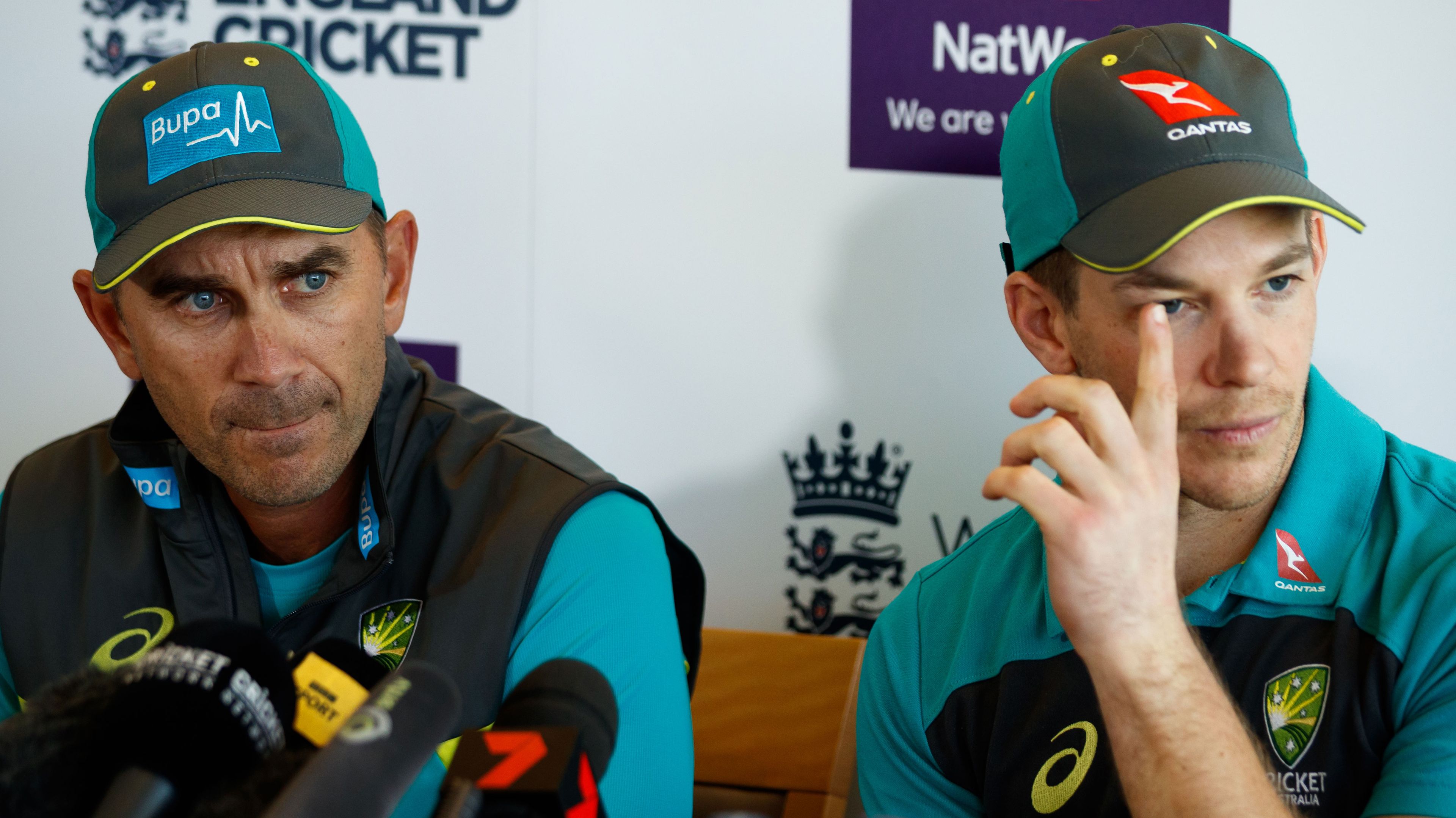 Tim Paine and Justin Langer 