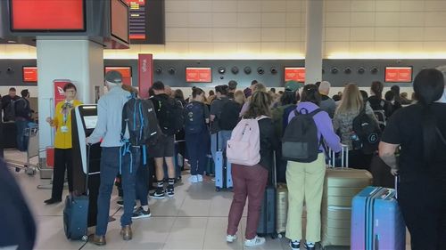 Hundreds of passengers remain stranded at Perth Airport.