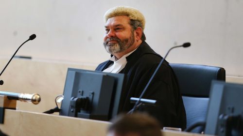 Chief Justice of Queensland Timothy Carmody at a public ceremony in his honour in Brisbane. (AAP Image/Jack Tran)