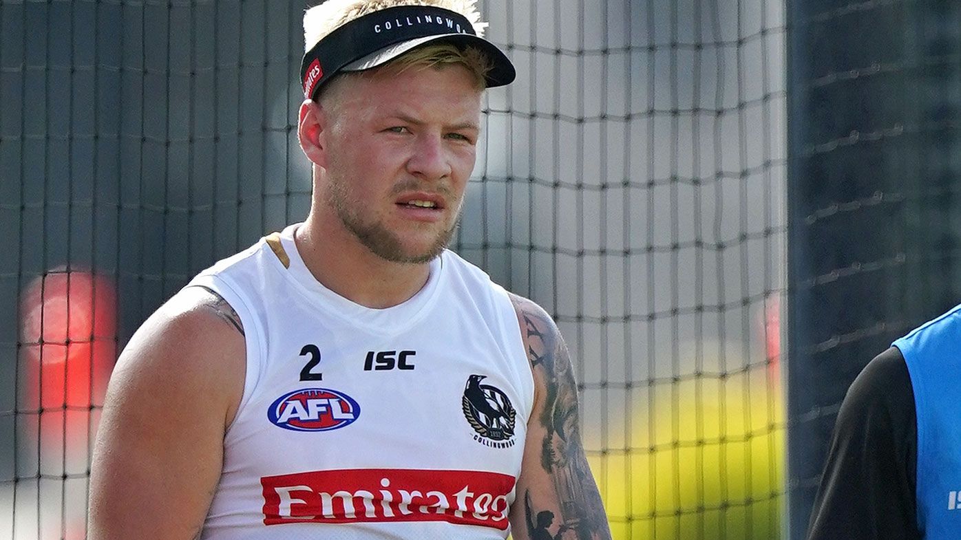 Jordan De Goey of the Magpies looks on during a Collingwood Magpies
