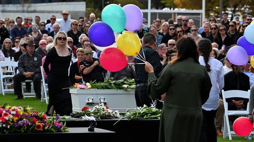 The funeral of Molly Ticehurst in May last year.