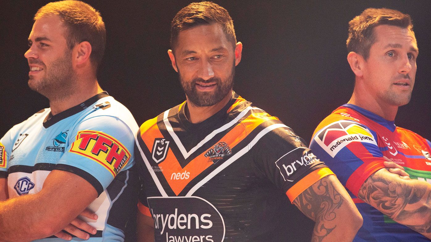 Wade Graham, Benji Marshall and Mitchell Pearce feature at the NRL season launch. (Getty)