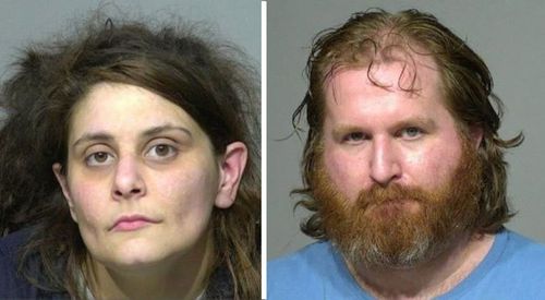 Milwaukee mother, Katie Koch, left, and her boyfriend, Joel Manke, are facing multiple felony charges for allegedly imprisoning two children in their home for years.